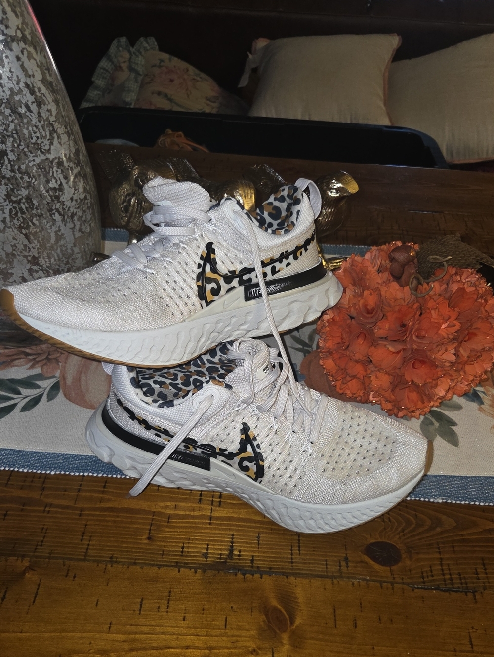 Women’s Nike React Infinity Flyknit Leopard-Accent
